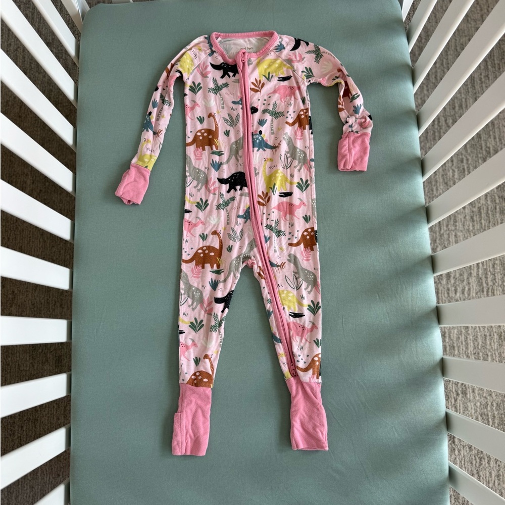 Little Sleepies Pink Dinosaur Zippy